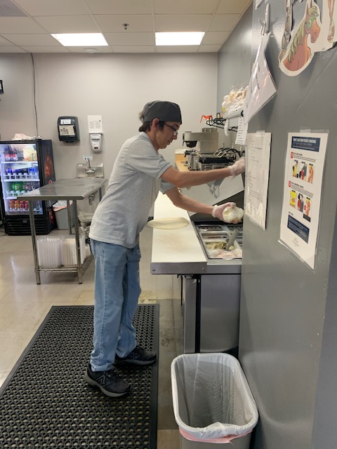 Sean making fresh to order meals