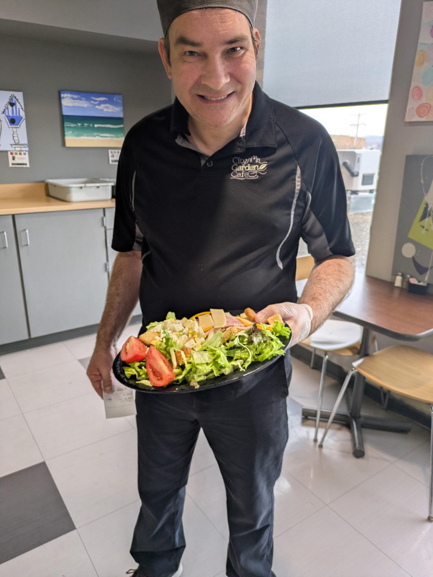 Brian serving his fantastic chef salad