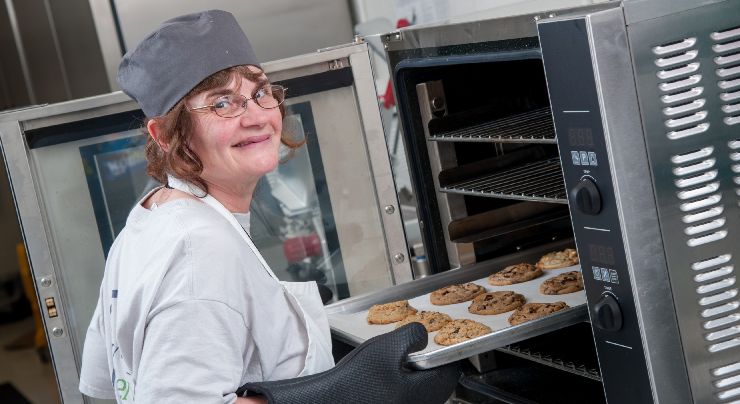 Karen baking cookies