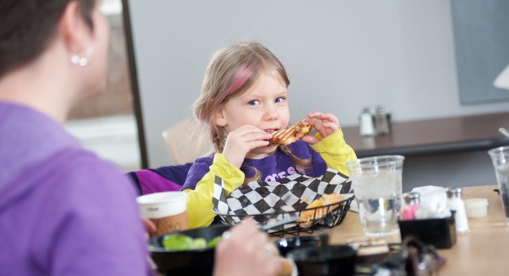 Little girl eating