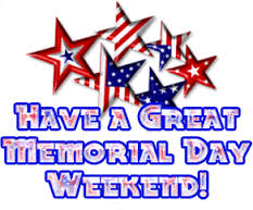 Memorial Day - closed for the holiday